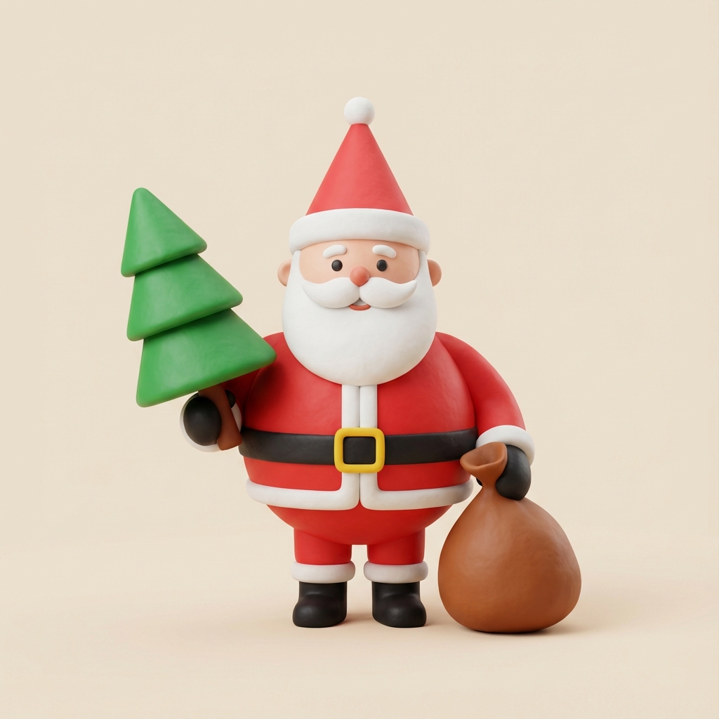 Santa Claus with Tree